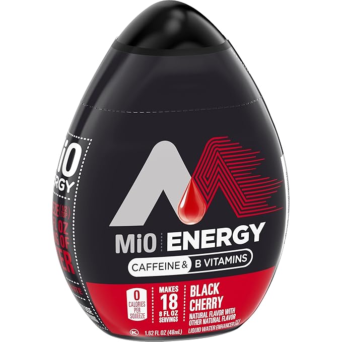 MiO Energy Black Cherry Naturally Flavored Liquid Water Enhancer 12 Count 1.62 fl oz