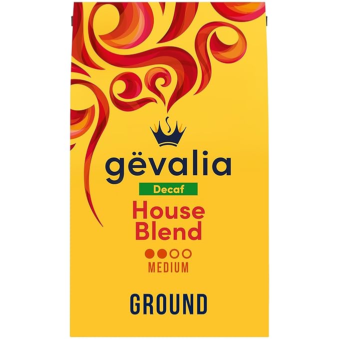 Gevalia House Blend Decaf Medium Roast Ground Coffee, 20 oz Bag