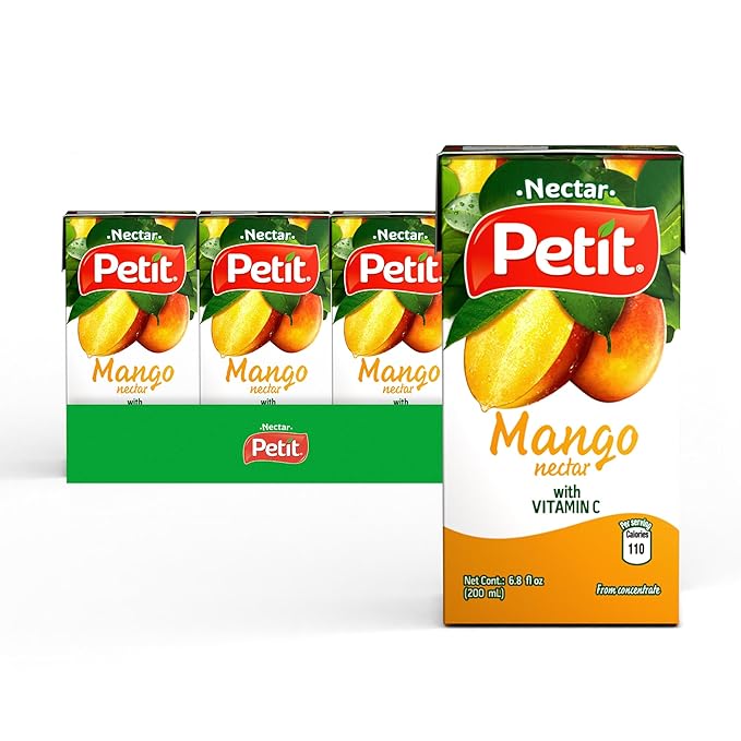 Petit Mango Nectar, 200 ml (Pack of 24) – Refreshing Tropical Fruit Beverage