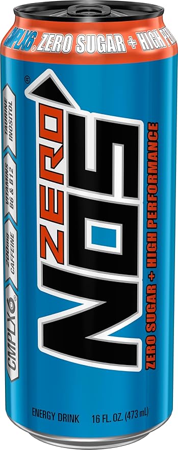 NOS Zero Sugar: High Performance Energy Drink. 16 Fl oz | Pack of 15