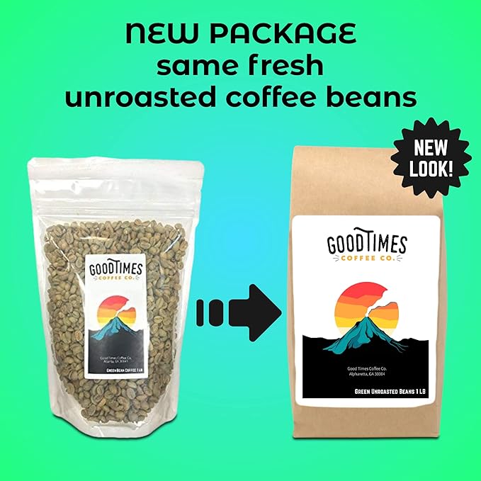 Good Times Coffee Company Green Unroasted Coffee Beans, Colombian Huila (1 Pound)