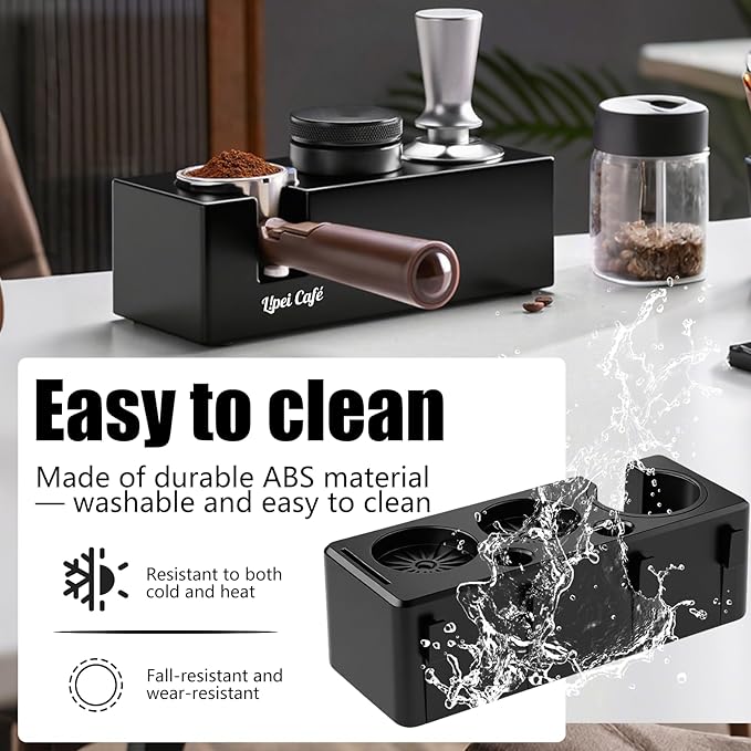 Espresso Tamping Station, Espresso Organizer Station Fit for 51/54/58mm Espresso Accessories, Plastic Espresso Station Coffee Tamper Station