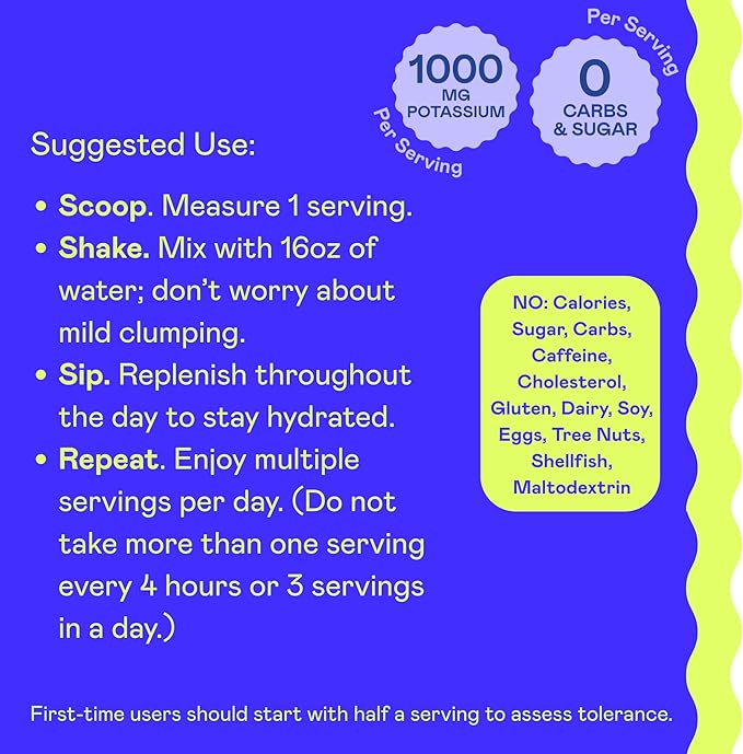 Hi-Lyte K1000 Electrolytes Powder Mix Unflavored Keto & Performance, 50 Servings
