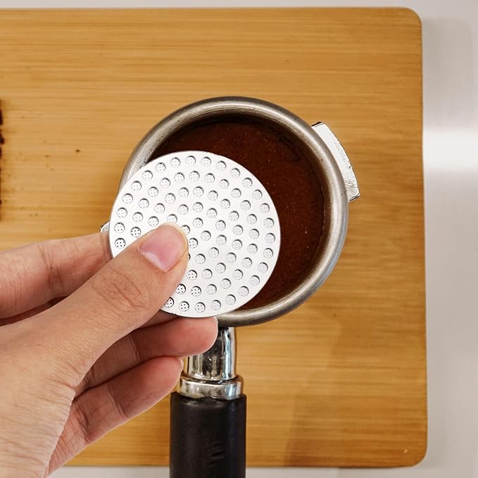 3pcs Dual Layer Espresso Puck Screen, 53mm Stainless Steel Coffee Filter Mesh Plate Reusable Accessories for Espresso Machine Portafilter Filter Basket Tools