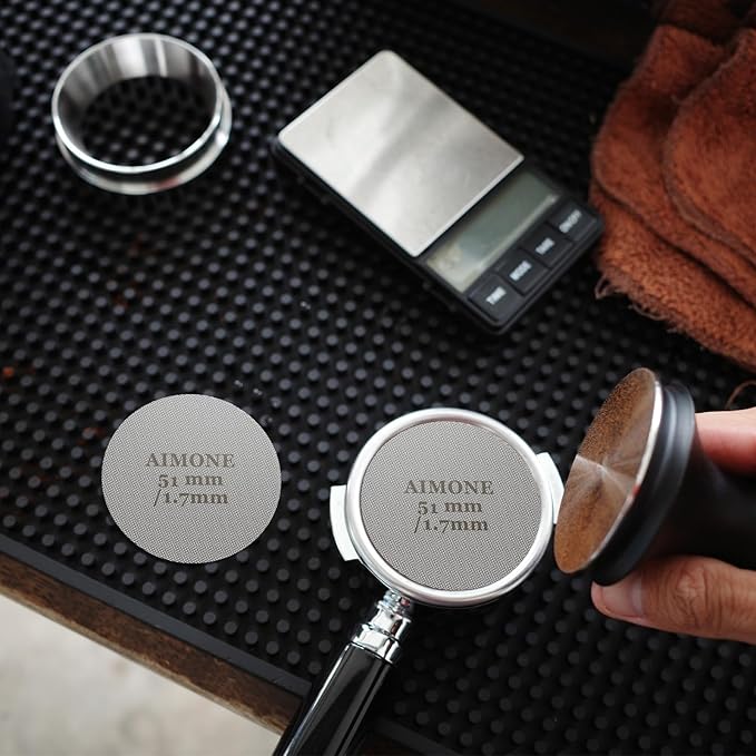 Espresso Puck Screen - Lower Shower Screen Compatible With Espresso Portafilter Filter Basket, Reusable1.7mm Thickness,150μm, 316 Stainless Steel (2 PACK, 51MM)