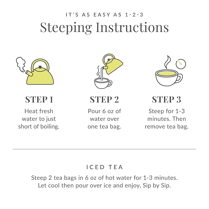 The Republic of Tea – Green Tea with Lemon and Honey Tea Bags, Low Caffeine, 250 Servings