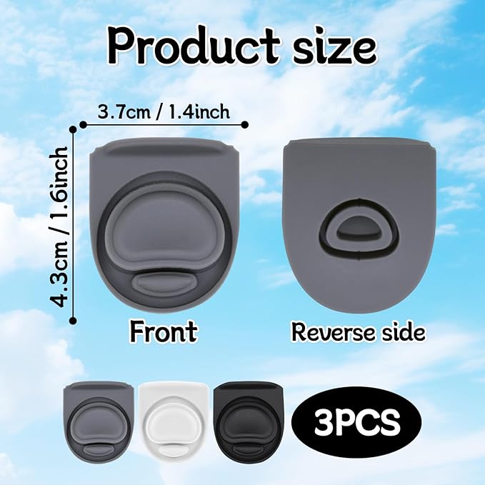 3pcs Replacement Rubber Stopper Seal Compatible with Owala FreeSip 24oz 32oz,Water Bottle Lid Cap Silicone Seal Parts for Owala 16/19/24/32/40oz Spout Gasket Mouthpiece Piece Accessories B3S7