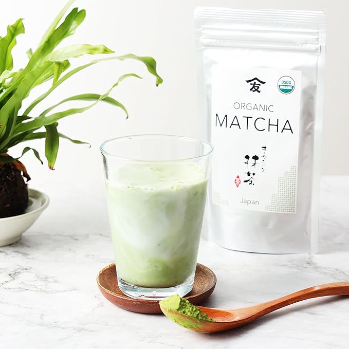 TOMOSAN Japanese Organic Matcha - Authentically Japanese Uji Kyoto Origin, Traditional Stone Milled Green Tea Powder, 100g/3.5oz