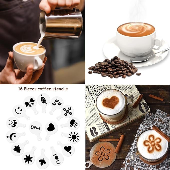 FITNATE Rechargeable Milk Frother with Stand, Handheld Milk Frother with 3 Stainless Whisks, 3 Speeds Drink Mixer Foam Maker for Coffee, Latte, Cappuccino, Hot Chocolate, Egg