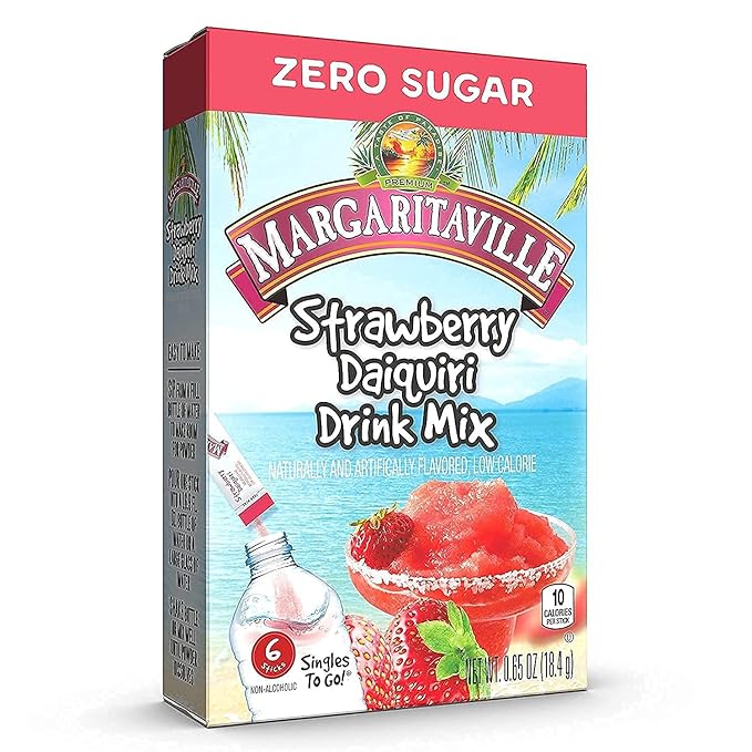 Margaritaville Singles To Go Drink Mix Ultimate Summer Variety Party Bundle Margarita, Pina Colada & Strawberry Daiquiri, (18 Piece Assortment)