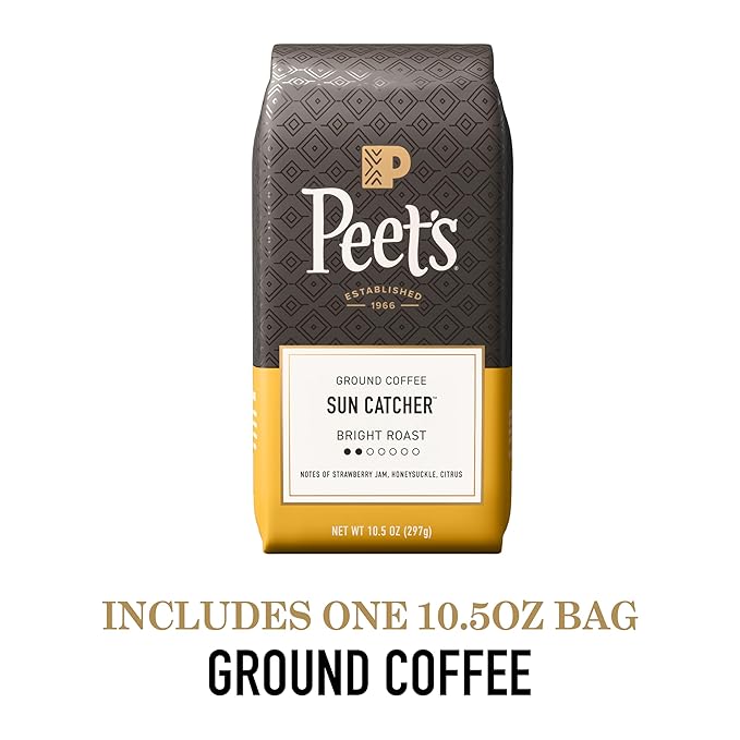 Peet's Coffee, Light Roast Ground Coffee, 100% Arabica Coffee - Sun Catcher Blend 10.5 Ounce Bag
