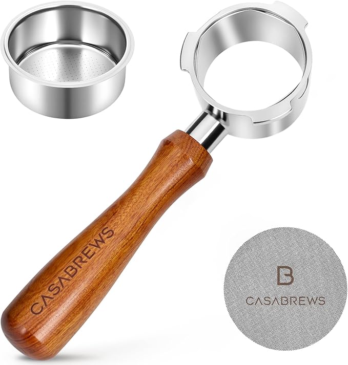 CASABREWS 51mm Bottomless Portafilter with Puck Screen & Filter Basket, 3 Ears Espresso Handle for CM5418 & 3700Essential