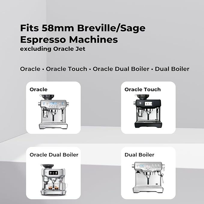 Stainless Steel Precision Kit Compatible with Double Boiler Breville, Sage. IMS Precision Screen, Shower Holder, Silicone Gasket. Fits Oracle, Oracle Touch, Double Boiler. Doesn't fit JET models