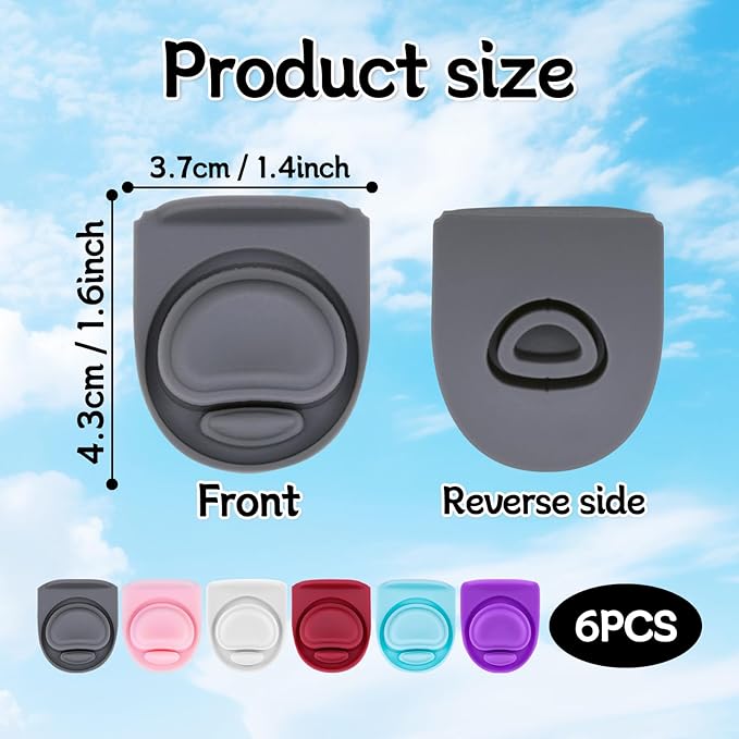 6 Pcs Replacement Seal Stopper Compatible with Owala FreeSip 16oz 32oz,Bottle Top Gasket Lid for Owala 16/19/24/32/40oz Seal Mouth Cap Silicone Stopper Parts Insert Accessories（6 colors 2）