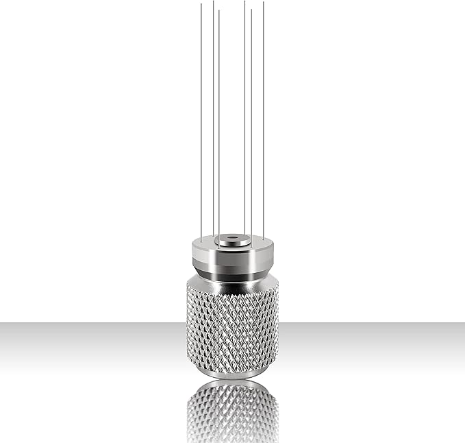 NEOUZA Coffee WDT Distribution Tool Accessories, Aluminum Handle, 0.4mm 6 Stainless Needles, Espresso Powder Stirrer