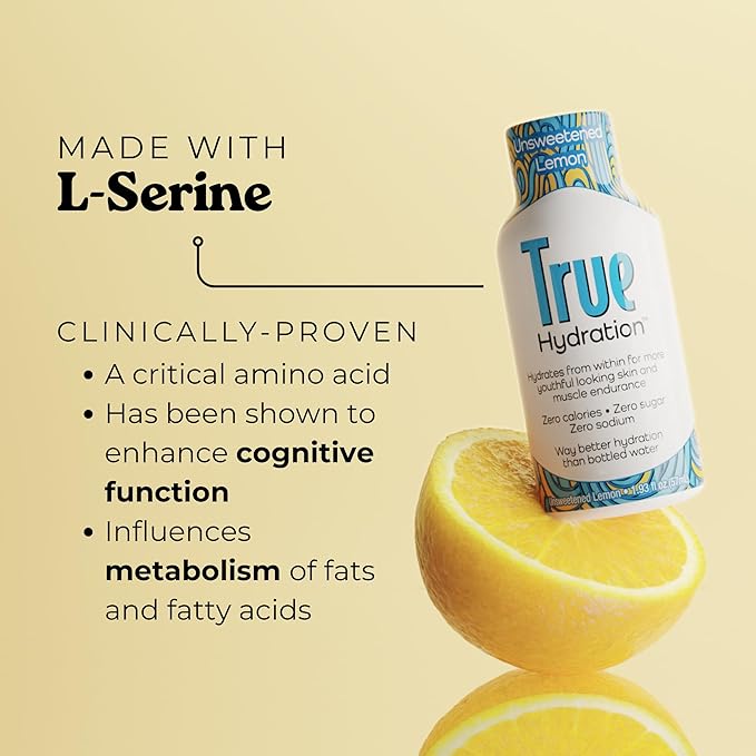 True Hydration Electrolyte Shots, 24-Pack – Supports Sleep Quality, Daily Wellness & Muscle Cramps – Magnesium, Potassium & Taurine – Zero Sugar, Zero Sodium – Unsweetened Lemon