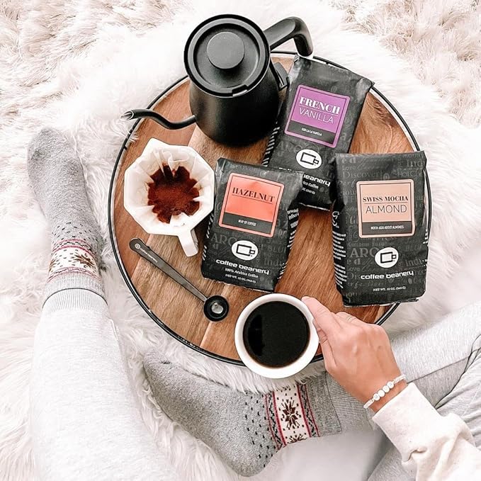 Vanilla Bean Flavored Coffee SWP Decaf, Specialty Arabica Coffee, Medium Roast, 12 ounce, Automatic Drip (Ground)