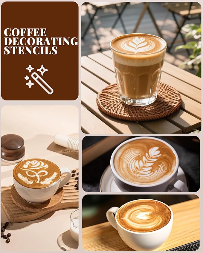 1PCS Latte Art Pen with Rosewood Handle, 304 Stainless Steel Coffee Needle & Mini Sculpting Spoon, Vintage Brass Cap, Latte Pen for Coffee Foam Etching, Coffee Bar Accessory