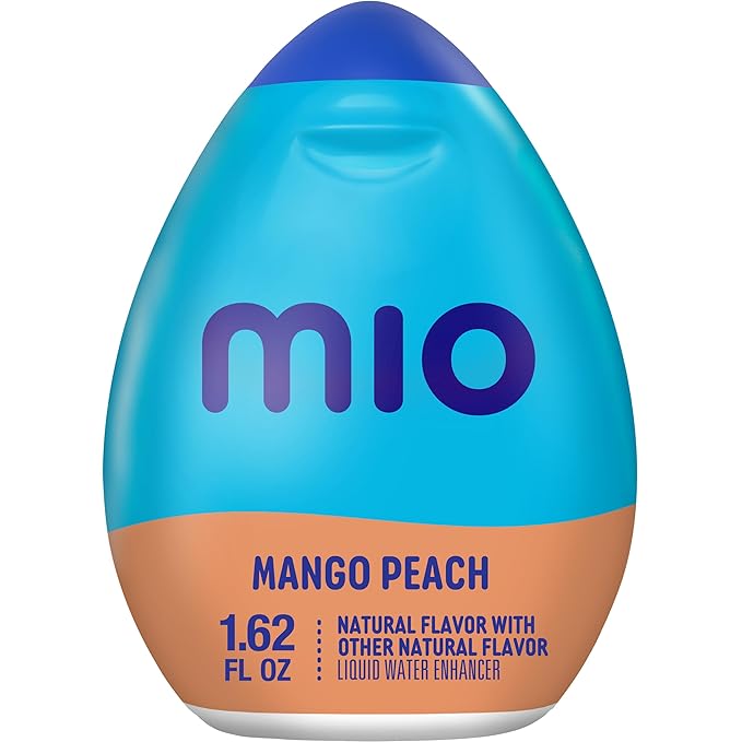 MiO Liquid Water Enhancer - makes 24 servings + Vitamins, 1.62 oz each, (Mango Peach, Pack of 2)