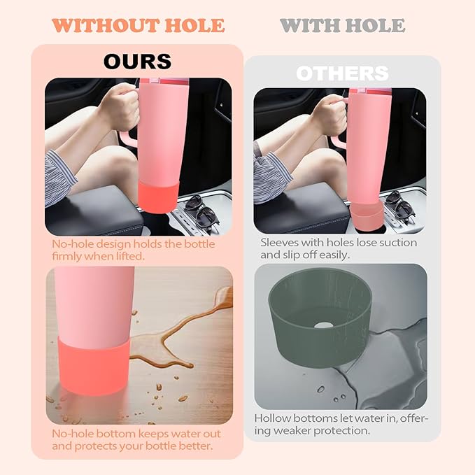 Silicone Boot for Owala 30oz & 40oz FreeSip Sway Bottles & Tumblers - Non-Slip, Scratch-Resistant, Stability Enhancer, Available in 12 Colors (Terracotta Sunset)