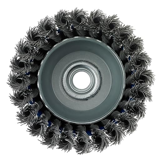 Mercer Industries 189060 - 4" x 5/8"-11 Knot Cup Brush, .020 Stainless Steel Wire
