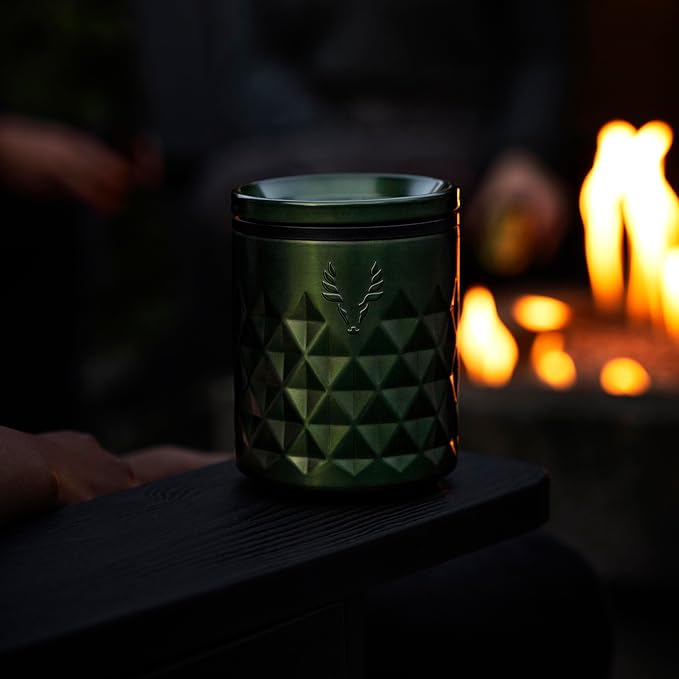 Viski Paragon Cocktail Tumbler Insulated Cocktail Cup, Insulated Rocks Tumbler, Ceramic Lined Stainless Steel Whiskey Glass Green Satin 12oz Set of 1