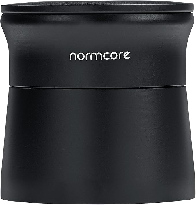 Normcore 51mm 2-in-1 Magnetic Dosing Cup, Espresso Dosing Funnel with Portafilter Dosing Shaker, Barista Grinder Dosing Tools Fit 51mm Delonghi Portafilter, Matte Black Anodized Aluminum