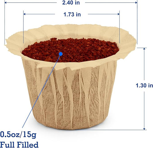 Haetyly 2 Pack Reusable K Cups with 100 Count Natural Paper Filters,Compatible with Keurig Single Serve 1.0 and 2.0, Fits All Reusable K Cup Coffee Pods