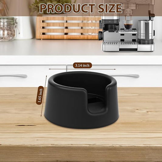 2-Pack Silicone Upgraded Portafilter Holder, Black & Gray Espresso Tamping Station Compatible with Ninja Luxe Cafe ES601 ES701, Essential Ninja Espresso Machine Accessories