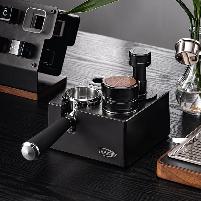 IKAPE Espresso 54mm Portafilter, Coffee Portafilter with Silicone Handle, Fits 54mm Breville Barista Series BES870/878/880 Machine & Solis Barista Machines, with 16g Capacity Filter Basket