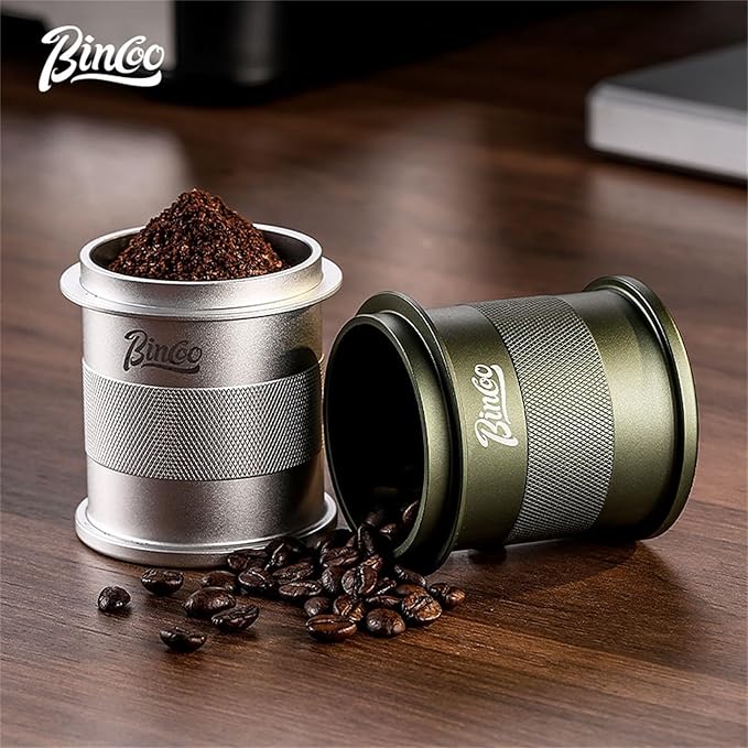 Bincoo 51mm Coffee Dosing Cup - Precision Grounds Dispenser,Espresso Pour-over Measuring Tool,Inverted Aroma Tasting Cup & Anti-Spill Powder Collector, Professional Brewing Accessories Kit