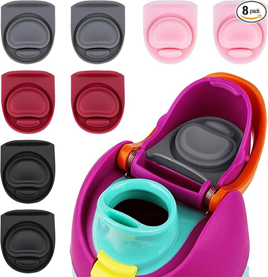 8 Pcs Replacement Rubber Seal Stopper Compatible with Owala FreeSip 32oz,Bottle Top Gasket Lid for Owala 16/19/24/32/40oz Seal Mouth Cap Silicone Stopper Parts Insert Accessories（4 colors 6