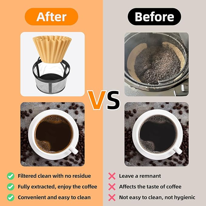 5 Cup Coffee Maker Filters Compatible with Mr.Coffee,Thicken Natural 5 Cup Coffee Maker Filters Compatible with Mr.Coffee Mini Brew,100 Count