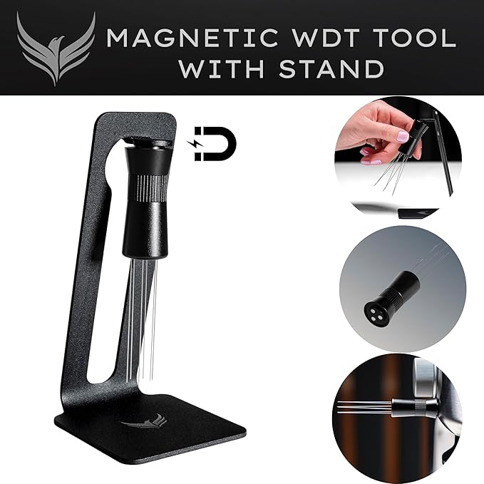 54mm Espresso Accessorries Kit for Breville Includes Spring Tamper, Bottomless Portafilter, Knock Box, Dosing Funnel Set & Magnetic WDT Tools Barista Essentials Kit