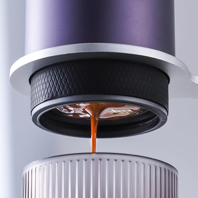 Portable Espresso Maker, Award-Winning & One-Touch Puck Ejection, Hot and Cold Brew, Complete Kit with Stainless Steel Double Shot Portafilter, Stand & Case, Self-Heating Machine for Travel, H1pro
