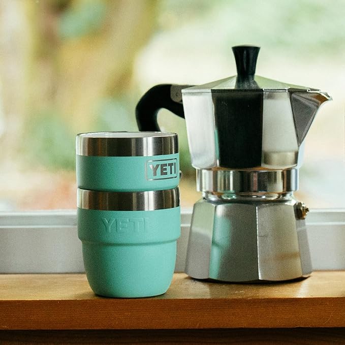 YETI Rambler 4 oz Stackable Cup, Stainless Steel, Vacuum Insulated Espresso/Coffee Cup, 2 Pack