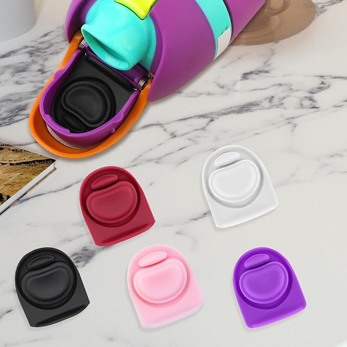 Rubber Seal Replacement Stopper Compatible with Owala Freesip16/19/24/32/40oz Spout Lid,5 Pcs Water Bottle Gasket Silicone Cap Insert Gasket Stopper Replacement Parts Accessories (5 Colors 4)