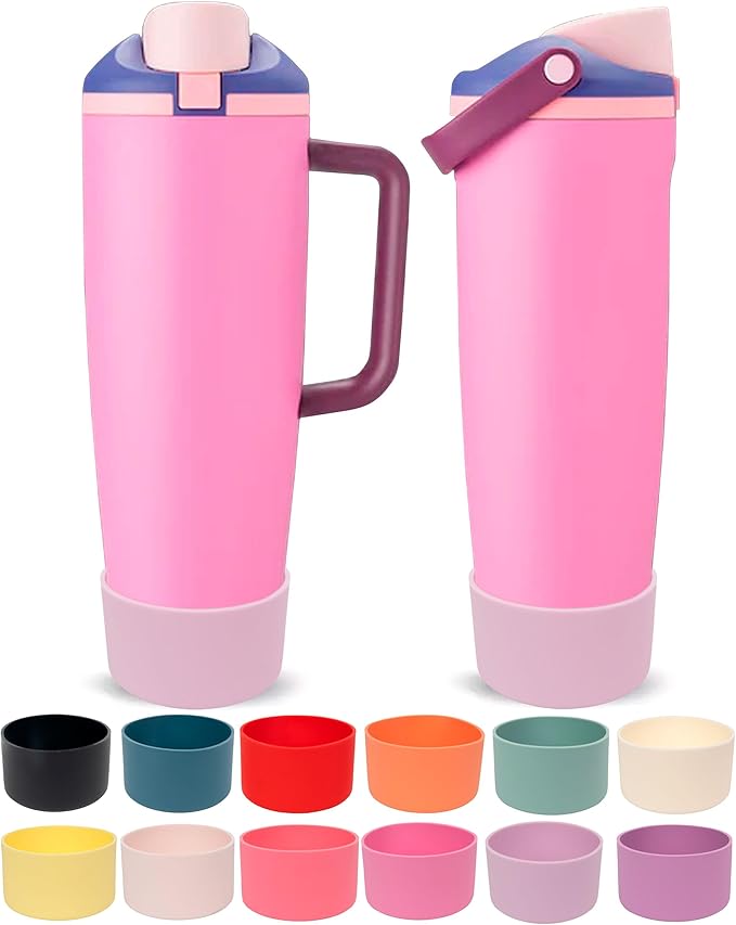 Silicone Boot for Owala 30oz & 40oz FreeSip Sway Bottles & Tumblers - Non-Slip, Scratch-Resistant, Stability Enhancer, Available in 12 Colors (Lavender Mist)