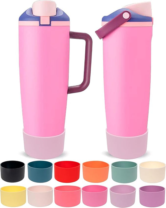 Silicone Boot for Owala 30oz & 40oz FreeSip Sway Bottles & Tumblers - Non-Slip, Scratch-Resistant, Stability Enhancer, Available in 12 Colors (Lavender Mist)