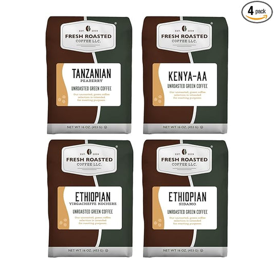 Fresh Roasted Coffee, Unroasted African Home Roasting Starter Kit, Kosher