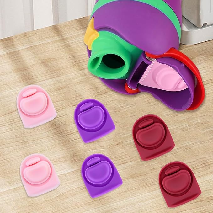 6 Pcs Replacement Seal Stopper Compatible with Owala FreeSip 16oz 32oz,Bottle Top Gasket Lid for Owala 16/19/24/32/40oz Seal Mouth Cap Silicone Stopper Parts Insert Accessories（3 colors 6）