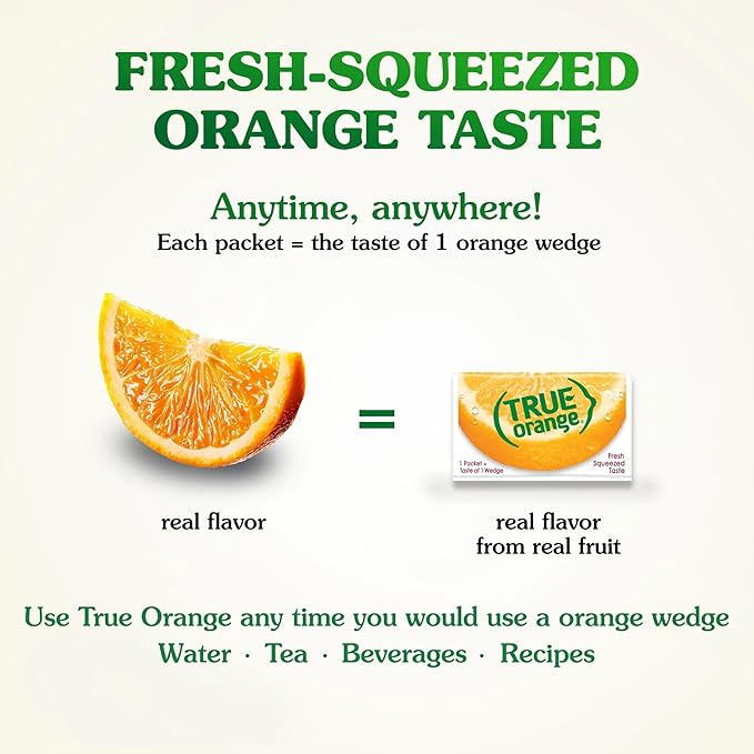TRUE ORANGE Water Enhancer, Bulk Dispenser, 500 Count (Pack of 1), 0 Calorie Drink Mix Packets For Water, Orange Flavoring Powder Packets