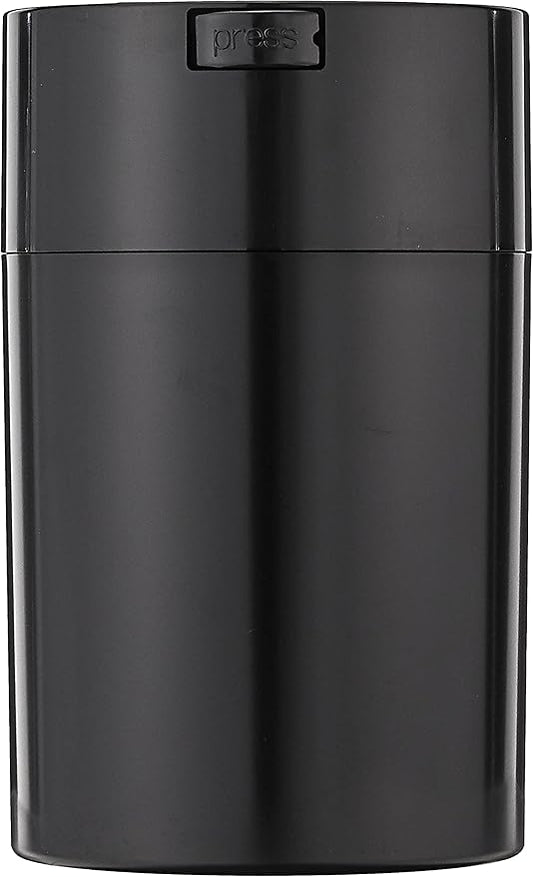 Coffeevac 1LB – Patented Airtight Container with Degassing Valve | Multi-use Vacuum Container Works as Smell Proof Containers for Ground Coffee and Coffee Bean Containers. Black