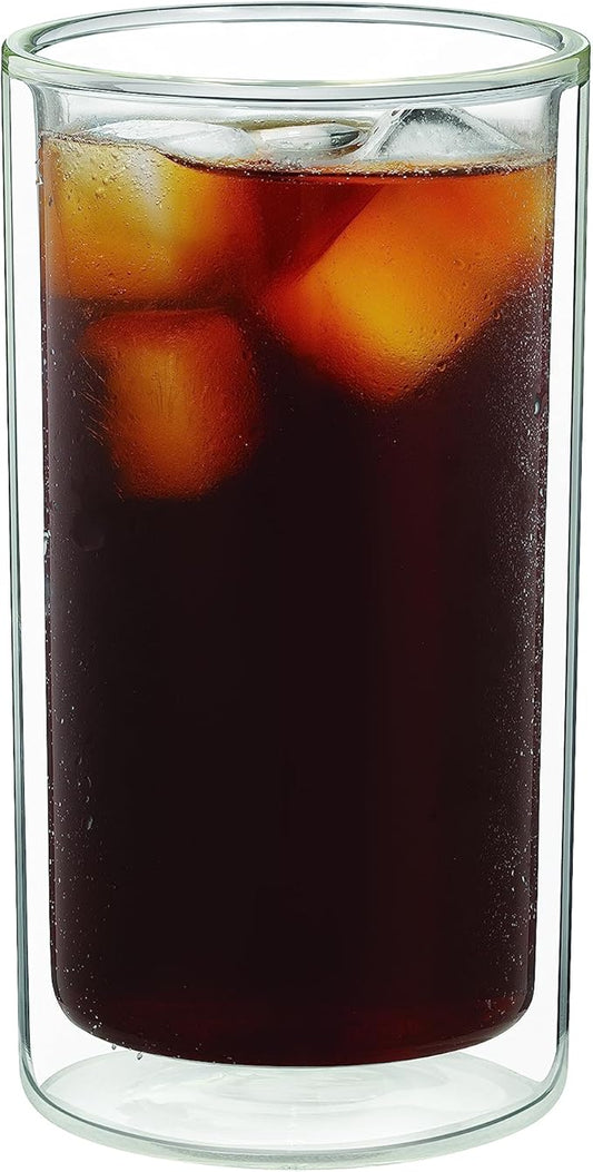 De'Longhi Double wall Cold Brew Glass Large, (10.1fl oz/300ml) Set of 2