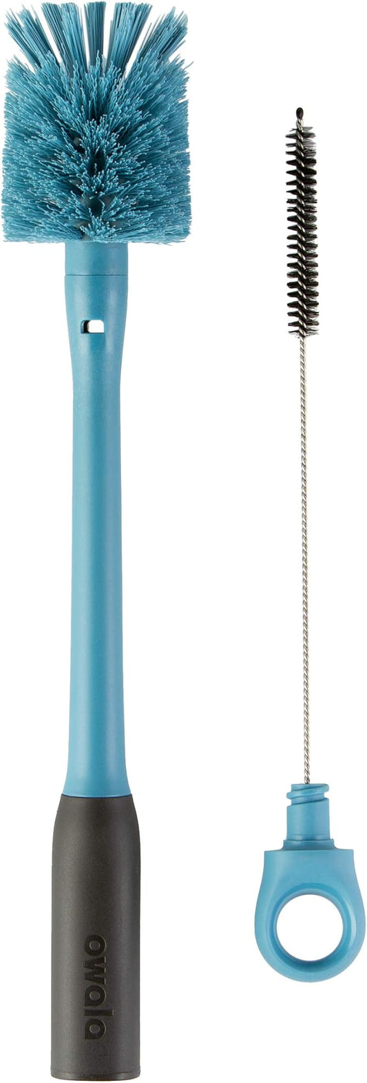Owala 2-in-1 Water Bottle Brush Cleaner and Straw Cleaner Brush,Water-Bottle-Brush with Removable Head and Twist n Hide Straw-Brush,Smokey Blue,(Pack of 12)