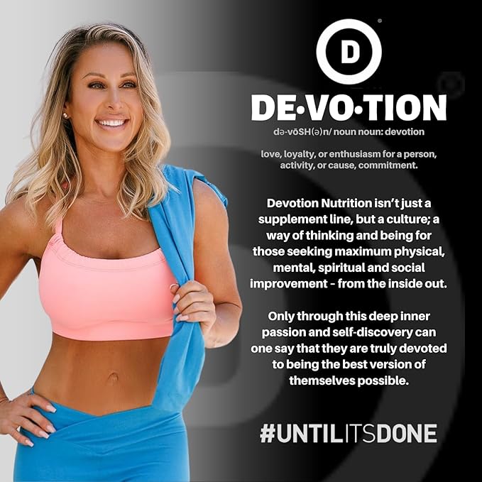 Devotion Nutrition Protein Powder Blend | Gluten Free, Keto Friendly, No Added Sugars | 1g MCT | 20g Whey & Micellar Protein | 12 Single Serving Packets (Brownie Batter)