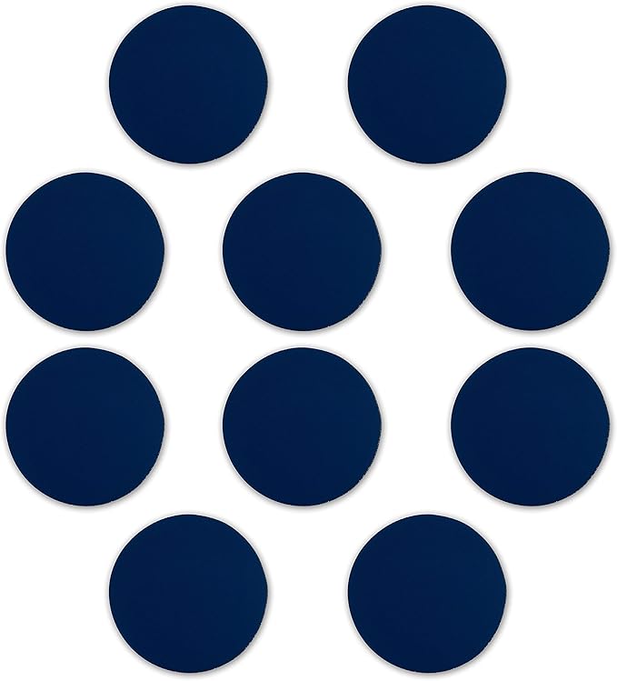 10 Round Foam Bud Coasters Pack, 4 inch - PU Foam, Party Favor - Navy Blue