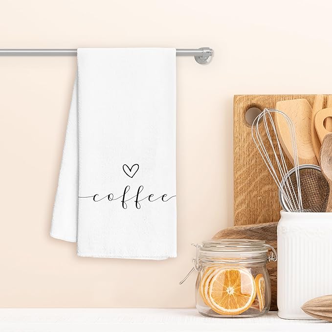 Coffee Decor Kitchen Towels - Bar Dish Towels, Gifts for Coffee Lovers, 1624 Inches