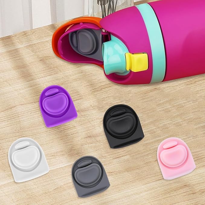 5 Pcs Replacement Seal Stopper Compatible with Owala FreeSip 16oz 32oz,Bottle Top Gasket Lid for Owala 16/19/24/32/40oz Seal Mouth Cap Silicone Stopper Parts Insert Accessories（5 colors 4）