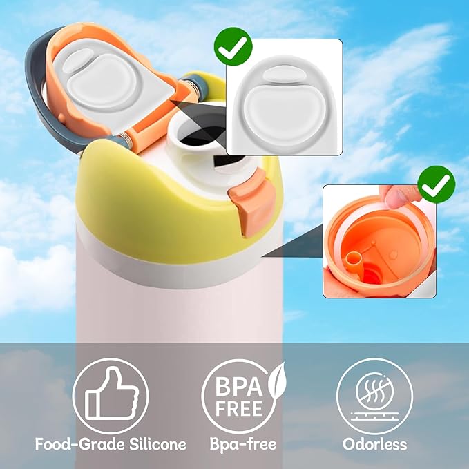 2 Sets Replacement Stopper and O Ring Gasket Compatible with Owala FreeSip 24oz 32oz,Water Bottle Lid Insert Cap Rubber Seal Parts for Owala 16/19/24/32/40oz Mouthpiece Accessories